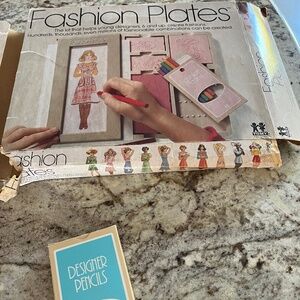 Tomy Vintage 1970’s Fashion Plates Design Kit 1978 Incomplete